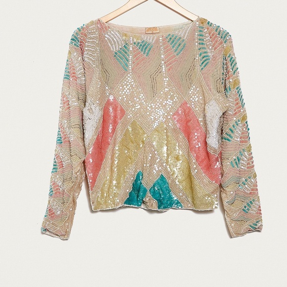 Pastel sequin top Clearance